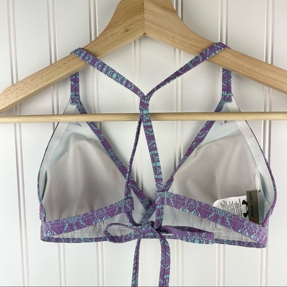 Under Armour Hydro Faris Purple Aqua Bikini Top Size Small - Picture 5 of 11